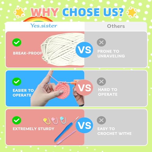 yes.sister! Panda Crochet Material Pack – DIY Hand-Knitting Kit for Beginners, Eco-Friendly Gift and Storage Bag