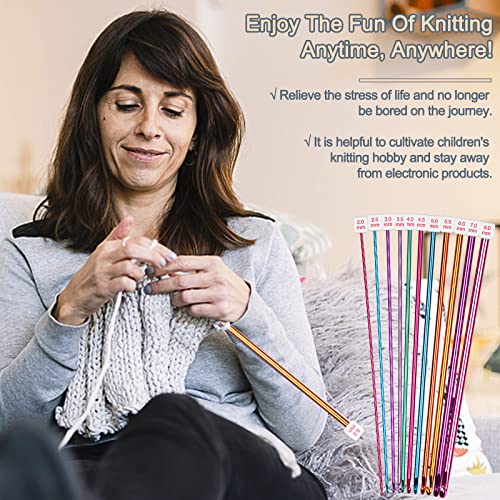 Coopay 11Pcs Tunisian Crochet Hooks Set-Long Crochet Hook, 2mm(B)-8mm(L) | Afghan Crochet Needles for Crocheting Large Projects, Great Knitting & Crochet Supplies for Beginner, Crocheter & Knitter - color: Multicolor Tunisian Afghan Set