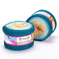 1 Skein/Pack Yarnart Flowers Gradient Yarn, Each Ball 8.8 Oz (250gr) / 1094 Yards (1000m), 55% Cotton 45% Acrylic, Superfine Fingering Weight for Knitting and Crochet, 270 - Light Blue Pink - color: 270 - Light Blue Pink