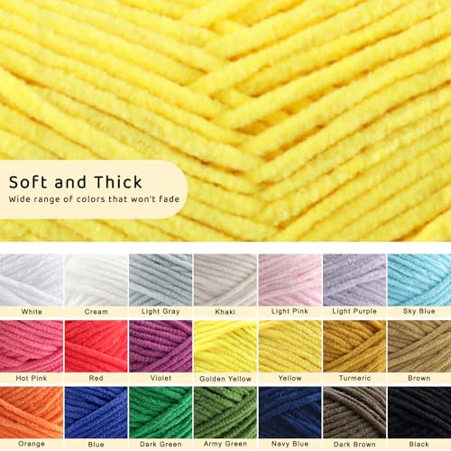 Skinny Chenille Yarn for Crocheting, #2 Red Thin Baby Blanket Plush Yarn | 4 Pack of 158 Yds, 1.7 Oz Sport Fingering Weight Fine Yarn, Soft Fluffy Velvet Yarn for Crochet knitting Blankets, Amigurumi - color: Red