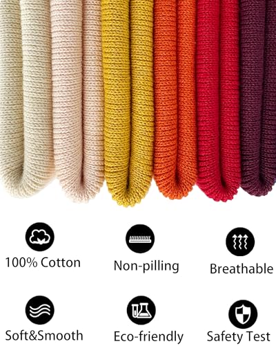 100% Cotton Beanie Lengthen Cuffed Beanies Knit Winter Hats Unisex | Double-Layer Warmth,Ultra-Soft 100% Cotton Knit,Long Non-itchy,Snug No-Slip Stretch Fit,Warm Winter Skull Cap - color: 1-army Green