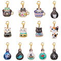 BEEFLYING Cat Knitting Stitch Markers for Crocheting, 13 Pcs | Cute Metal Alloy Enemal Clip on Charms, Bracelets Sewing Quilting Handmade Jewelry Making - color: Cat