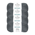 Estako Royal Cotton, 100% Mercerized Giza Cotton Yarn, Dark Grey, 4-Pack | soft, silky sheen, super fine, fingering 1, sock weight, 200 g, 548 yds, baby clothes, summer tops - color: 5055 - Dark Grey, size: 4 Skeins