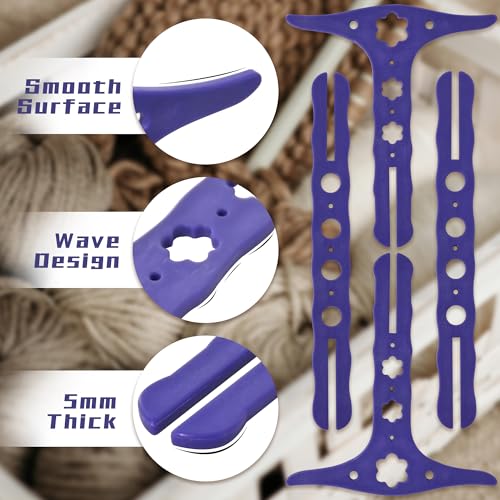 1, 1.5 & 2 Yard Adjustable Niddy Noddy for Spinning and Winding Yarn | Plastic, 3 sizes from 1 yard to 2 yards, 3 colors options, spinning tool for plying, easy to carry, for thread & wool - color: purple