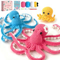 MAGIMUSE Crochet Kit for Beginners, Octopus Family Amigurumi Craft Kit | Includes Step-by-Step Video Tutorials and 40% More Yarn, Ideal for Beginner Crochet Projects.