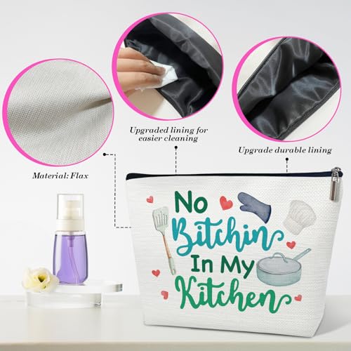 Baking Lover Gifts for Baker, Kitchen Theme Makeup Bag for Cook Women | Cooking Cosmetic Bag for Bakers - Chefs Pouch for Pastry Bread Lovers - color: multicolor0202