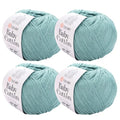 YarnArt Baby Cotton Yarn 4-Pack – Soft Knitting Yarn for Baby & Summer, 50% Cotton 50% Acrylic, 1.76 Oz Each, 180.44 Yds/Skein – Ideal for Amigurumi & Crochet Projects (439) - color: 439