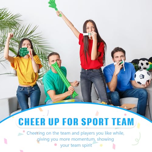 36 Pcs Cheerleading Pom Poms Thunder Sticks and Hand Clappers - color: green