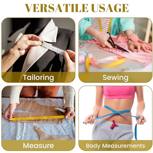 Tape Measure Soft Seamstress Cloth Tailor Body Measuring Tape for Sewing | Fabric Body Measuring Tape Yellow Tape Measure Seamstress Tape Measurement 60-inch Craft Vinyl Tailor Ruler for Weight Loss