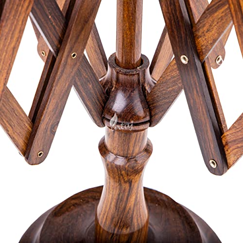Rosewood Yarn Winder and Swift Set, Wooden Hank to Cake Kit | Matched rosewood ball winder and umbrella swift, everything needed to wind hanks into center-pull cakes. - color: Rosewood, size: Winder + Swift Set