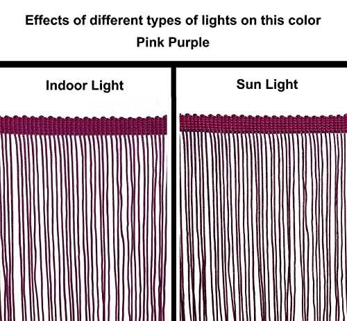 5 Yards of 4" Long Chainette Fringe Thread Yarn Tassel Trim Braid Fringe for Crafts Sewing and Decor-Dark Magenta - color: DARK MAGENTA, size: Value 5 Yards