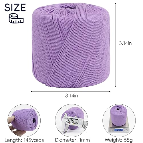 CAMAL Knitting Yarn, Amigurumi Cotton Yarn 1mm x 145 Yards, 8-Ply Cotton Yarns for Knitting, Crocheting Christmas Ornaments, Amigurumi, Doily, Shawlplacemats, Dresses, Hats (Aqua Green) - color: Aqua Green
