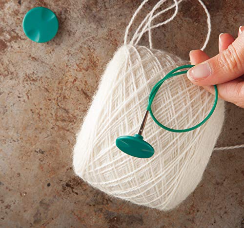 Knit Picks Interchangeable Circular Knitting Needle Cable - 16" Green | For Short Tip Interchangeable knitting needles, creates 16 inch total length including needle length when attached - size: 16"