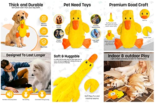 FGA MARKETPLACE Duck-Monkey Flat NO Stuffing NO Squeak Plush Dog Toy, Funny Style Will Entertain Your Pet for Hours, Recommended for Small and Medium Dog 21 INCH Long - color: DUCK MONKEY