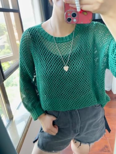 Linen Rayon Lyocell Blend Yarn, Superfine Fingering Weight (1), 150g/5.29oz (3 Strands, 50g/230yds per Strand)- 17 Emerald Green - color: SM17-Emerald Green
