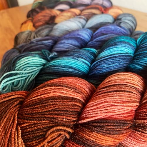 Troyarn Comfort Feet (2- Skeins Pack) Hand Painted Yarn 75% Superwash Merino Wool and 25% Polyamide (Fine/Sport 2 Weight) / (2 x 3.52 Oz - 2 x 100 gr) / (2x360 Yard-2x330 mt)(11268 - Spice Route) - color: 11268, size: 2 Skein
