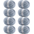 Gray Chunky Yarn for Hand Knitting - #10 Chenille Yarn for Crocheting | 8 Pack Thick Chunky Yarn for Crocheting, Super Bulky Chunky Knit Blanket Yarn (Each 7.94oz/225g, 25yds/23m), Blue Gray - color: Blue Gray