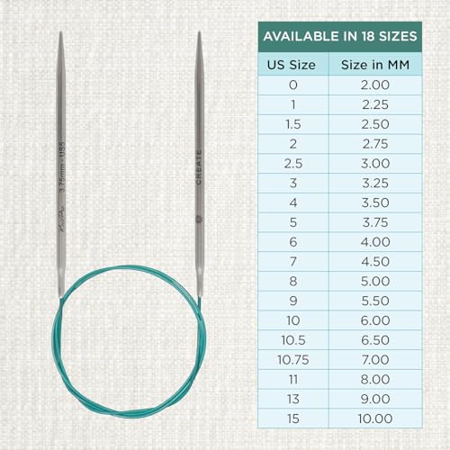 KnitPro The Mindful Collection Fixed Circular Needles 16" (40cm) | US Size 5 (3.75mm) - size: US 5 (3.75mm)
