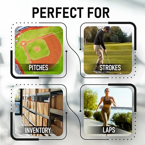 TC-895 Digital Dual Tally Counter, Electronic Up Down Clicker Counter, Add/Subtract People Counter, Handheld Pitch Counter for Golf, Lap & Sports Games - size: 3-1/2