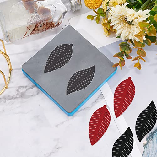 SUPERDANT Tassel Leather Cutting Die 2 Shapes Feather Earrings Wooden Die Cuts Earring Die Cutting for Women Girls DIY Art Crafts Fabric Accessory Earring Jewelry Making - color: Tassel