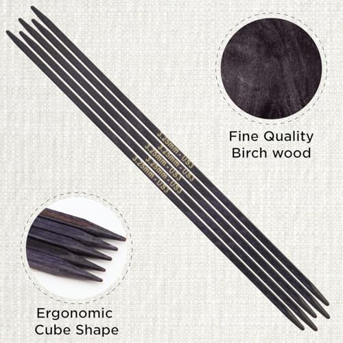 KnitPro J’Adore Cubics Double Pointed Needles 6" (15cm) | US Size 3 (3.25mm) - size: US 3 (3.25mm)