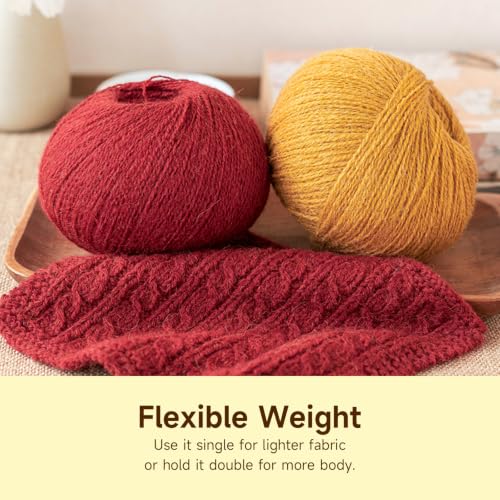 Susan's Family Alpaca Wool Yarn 4x50g/361Yds - Stone Green | Soft and Durable Alpaca Wool Blend Yarn, Crochet and Crafts - color: 22#Stone Green