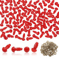 TOAOB 50pcs 8mm Mini Safety Eyes for Amigurumis Plastic Crochet Red Eye | Crafts Doll Safety Eyes with Washers, for DIY Crocheting Small Animals Doll, Making Supplies - size: 8mm