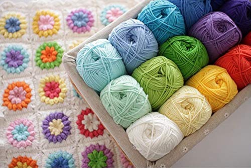 Caddice Comfy Blend Milk Wool Starter Kit - 4 Rolls Soft, Plain, Bulk Yarn for Knitting, Crochet, Handcrafts - color: MINT