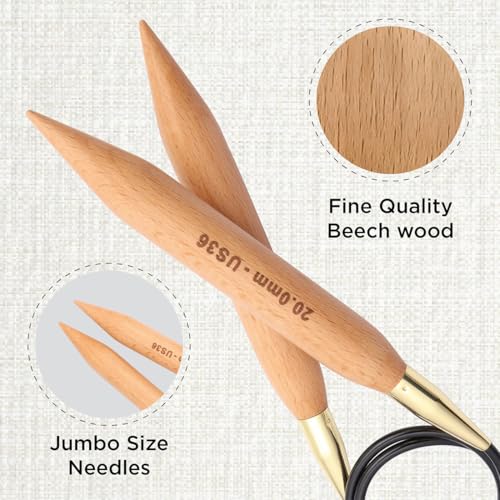KnitPro Jumbo Fixed Circular Needles 47" (120cm) | US Size 36 (20mm) - size: 20.00mm