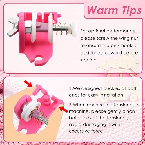 Circular Knitting Machine Tensioner, 2 Pack,Style 1 | Compatible with Sentro 22 32 40 48 Needle Machines, Removable Yarn Tensioner Adapters - style: Style 1