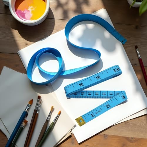 Blue Flexible Tape Measure - 60 Inch/150cm Double-Sided PVC Fiber Tape for Waist, Height,and Sewing Crafts Measuring Tape Measuring Tape for Body Measurements,Sewing Tape Measures