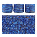Artisanal Yarn Collection Multifiber Fancy Yarn for Knitting Crocheting Crafts DIY, Set of 3 Rolls(100 Cobalt Blue Velvet Waves) - color: 100 Cobalt Blue Velvet Waves