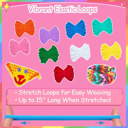 504 PCS Weaving Loom Loops Refill for 6-12 Inch Potholder Loom kit Toys - color: Colorful Loop Refills