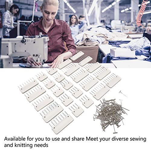 Knit Blocking Pins Kit, Knit Blocking Combs, Blocking Pins for Knitting & Crochet Projects, Crochet Blocking Pins for Crochet Needlework Projects with 15pcs 8 10pcs 4 100 T Pins