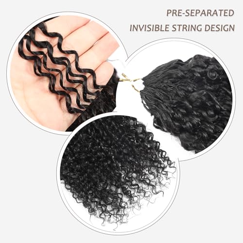 Beauty Youth Pixie Curly Miracle Knots Human Crochet Hair 75g 18 Inch | Feather Crochet Hair For Black Women, Easy Install, Reusable, Invisible Finish, Natural Look, Lightweight, Tangle Free - color: 75g Pixie Crochet Hair Natural Black, size: 18 Inch
