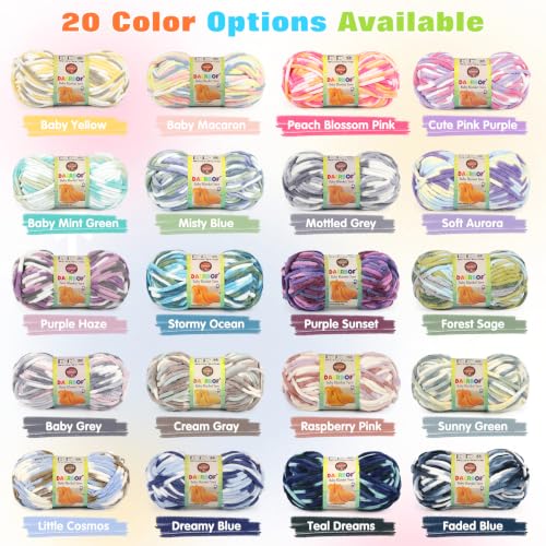 Chunky Chenille Yarn for Crocheting - #6 Super Bulky Blanket Yarn - 4 Pack of 100g/71yds Thick Plush Fluffy Soft Yarn - Chunky Yarn for Knitting Baby Blankets, Amigurumi, Hats (4, Purple Sunset) - color: Purple Sunset