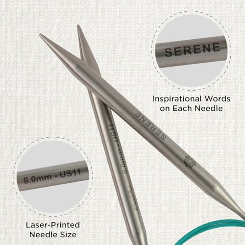 KnitPro The Mindful Collection Fixed Circular Needles 16" (40cm) | US Size 11 (8mm) - size: US 11 (8mm)