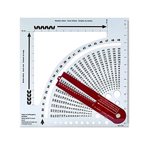 Knitting Gauge Converter Tool,Double-Sided Scale Knitting Stitch Calculator and Counting Frame Ruler,Knitting Tools for Sweater Knitting,Easy to Read