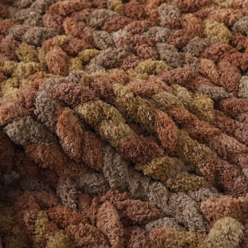 Chunky Yarn for Hand Knitting, No7 Thick Yarn, 250Grams 32Yards, Pack of 4, Perfect for Knitters and Crafters (Pudding) - color: Pudding