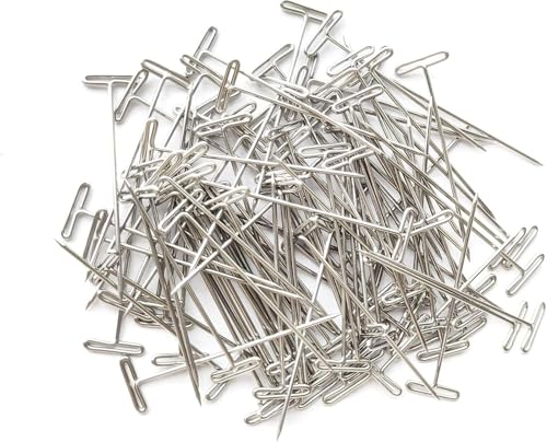 50 Pack 2 inch T Pins, T for Wigs, for Foam Head, T for Sewing, T for Blocking Knitting, Wig T, Blocking, T Pins for Office Wall 2 inch/ 51 mm