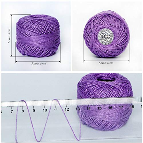 Lewhoo 15 Crochet Thread Balls & 10 Lace Crochet Hooks, 100% Cotton Thread | Crochet Kit with Storage Bag ＆ 2 Tatting Shutters Tools - color: Multicolor