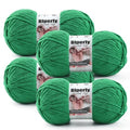 Skinny Chenille Yarn for Crocheting, #2 Green Soft Baby Blanket Fluffy Yarn | 4 Pack of 314 Yds, 3.5 Oz Sport Fingering Weight Fine Yarn, Plush Thin Velvet Yarn for knitting Blankets, Amigurumi Yarns - color: Dark Green