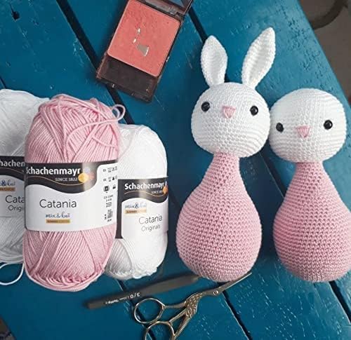 Schachenmayr (SMC) Catania Originals – 100% Mercerized Cotton Yarn, 50g (1.76oz), 125m (136 Yards) – Fine Sport #2 – Soft, Durable Thread for Amigurumi, Knitting, Crochet & Baby Projects (100) - color: 100