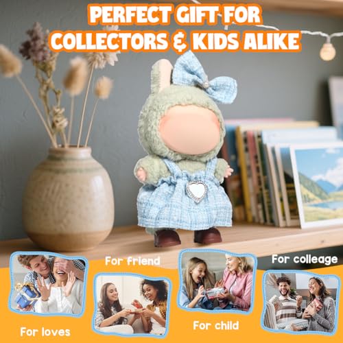 AICase for 17cm Doll Clothes/Outfit,Clothes Set for 17cm Doll,2 Piece Set Premium Luxury Chic Dress Clothing, Girls Stylish Adorable Dolls Clothes Accessories_2 - style: Sky blue