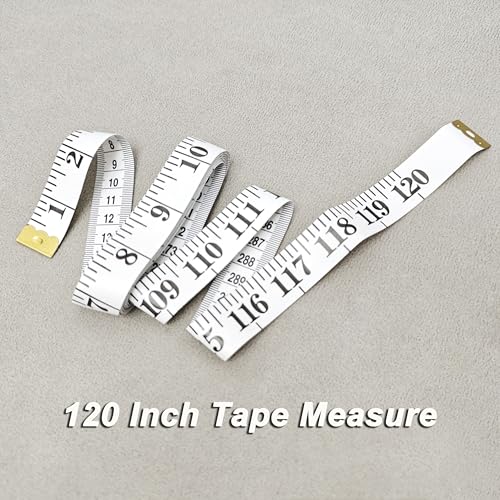 4 Pack Soft Tape Measure Double Scale 120-inch/300cm, Fabric Craft Tape Measure & Medical Body Measurement, Sewing Flexible Vinyl Ruler & Measuring Tape for Body Weight Loss (White) (White) - color: White