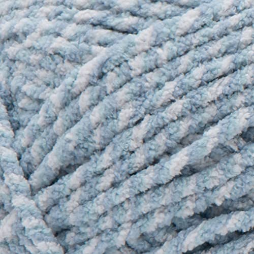 Bernat Blanket Yarn Super Bulky Soft Chenille Yarn Blue Fog 2-Pack | Super Bulky Yarn Size 6, 100% Polyester Blanket Yarn for Crochet, Knitting, 220 Yards, 300g/10.5oz - color: Blue Fog, size: 2 Pack, style: BLANKET TWIST
