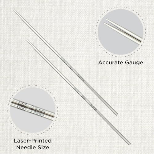KnitPro Stelo Petite Interchangeable Tips 3" (7.5cm) | US Size 0 (2mm) - size: US Size 0 (2mm)