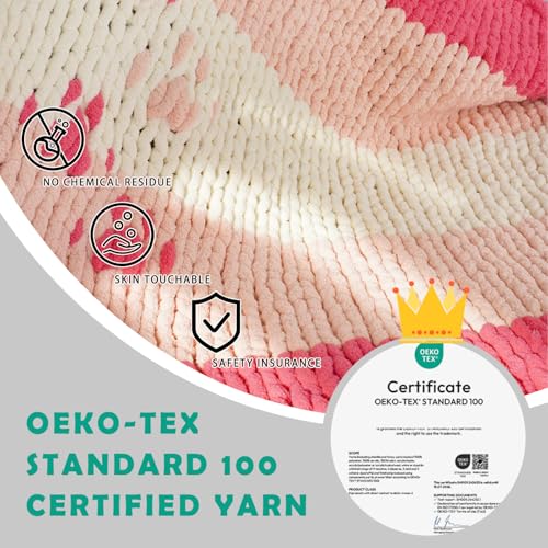 Chunky Yarn for Hand Knitting, Chunky Chenille Blanket Yarn for Crocheting, Bulky Soft Fluffy Chenille for Blanket Project, 8 Pack of 8oz/25yds, Black - color: Black