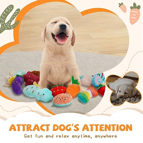 20-Pack Plush Squeaky Dog Toys for Small Dogs | 16 Plush Toys,4 Dog Bags,Built-In Squeakers,Keeps Dogs Busy,Boredom Relief - style: Charming Squeaky Dog Toys