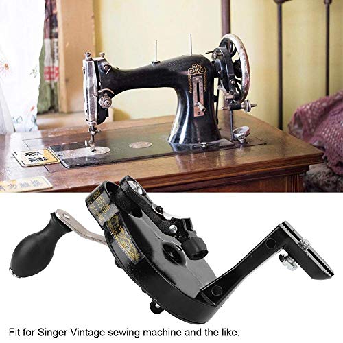 HEEPDD Sewing Machine Hand Crank, Metal Hand Crank Handle Accessory for Vintage fit for Wheel Treadle Sewing Machines